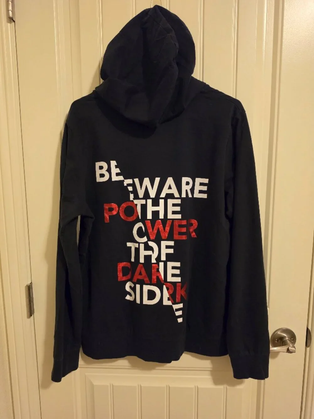 Star Wars The Last Jedi “Beware the Power of the Dark Side” Hoodie DisneyPark XL